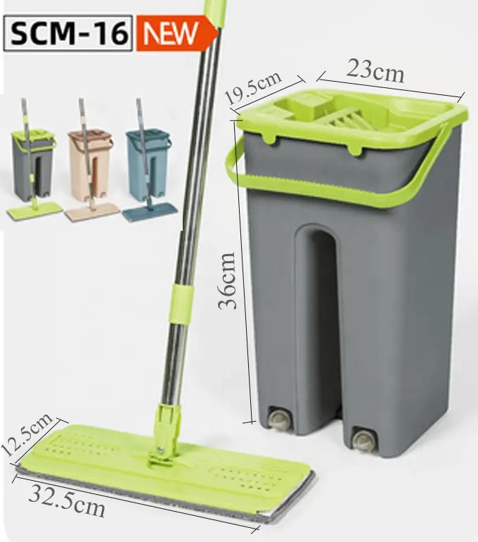 Hand Free Self Wash und Dry Flat Mop und Bucket Set