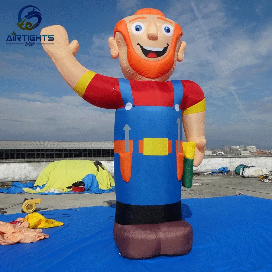Garantía comercial Mantenimiento inflable Hombre Decoración al aire libre Holanda Abraham Globo de dibujos animados