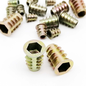 Insertos roscados para muebles de fábrica, tuerca de inserción de madera, tipo D, M4/M5/M6/M8/M10