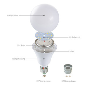 PBT PC DOB Led <strong>Light</strong> Bulb E27 <strong>B22</strong> 9W 12W LED Bulb for Home Use 2 Years Warranty - Product Image 5