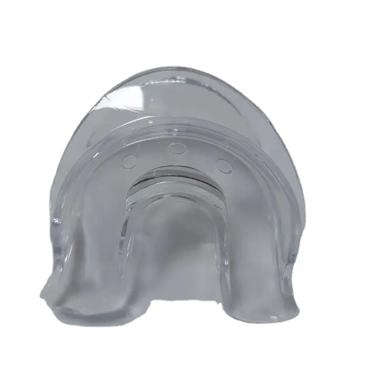 Logotipo personalizado OEM silicona Dental anti dientes molienda boca tirantes protector con bandeja de agujeros boquilla anti-ronquidos