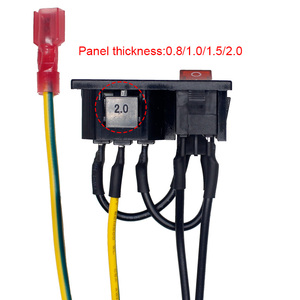 3ขา IEC60320 C14โมดูลปลั๊ก10A ฟิวส์สวิตช์ไฟตัวผู้พร้อมสายไฟ - Product Image 6