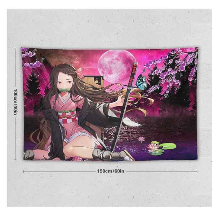 Custom Funny Anime Cartoon Wall Hanging Aesthetic Backdrop Poster Banner for Girl Room Decor Party