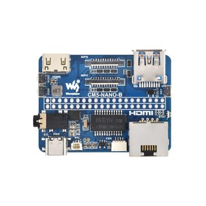 Waves hare Nano Base Board (B) für Raspberry Pi Compute Module 5, gleiche Größe wie der Mini-HD-PCIe-Anschluss mit CM5-MIPI-Schnittstelle