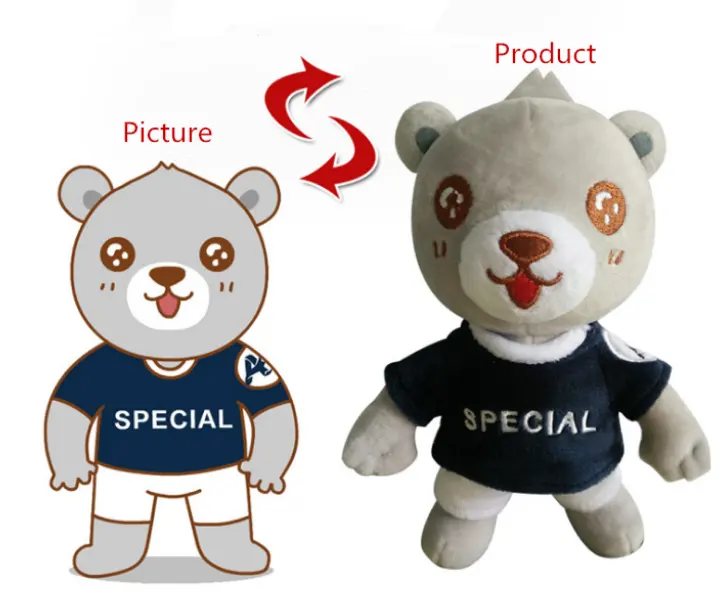 Professional high quality plushie customized mascot company logo anime plush toys dolls pillow customization