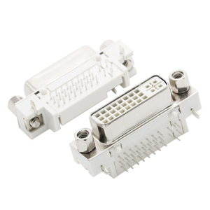 <strong>DVI</strong>-D Interface Computer Monitor D-Sub Connectors 90 Degree Plug Socket with DV24+5 Pin Female Head Video Socket - Product Image 3