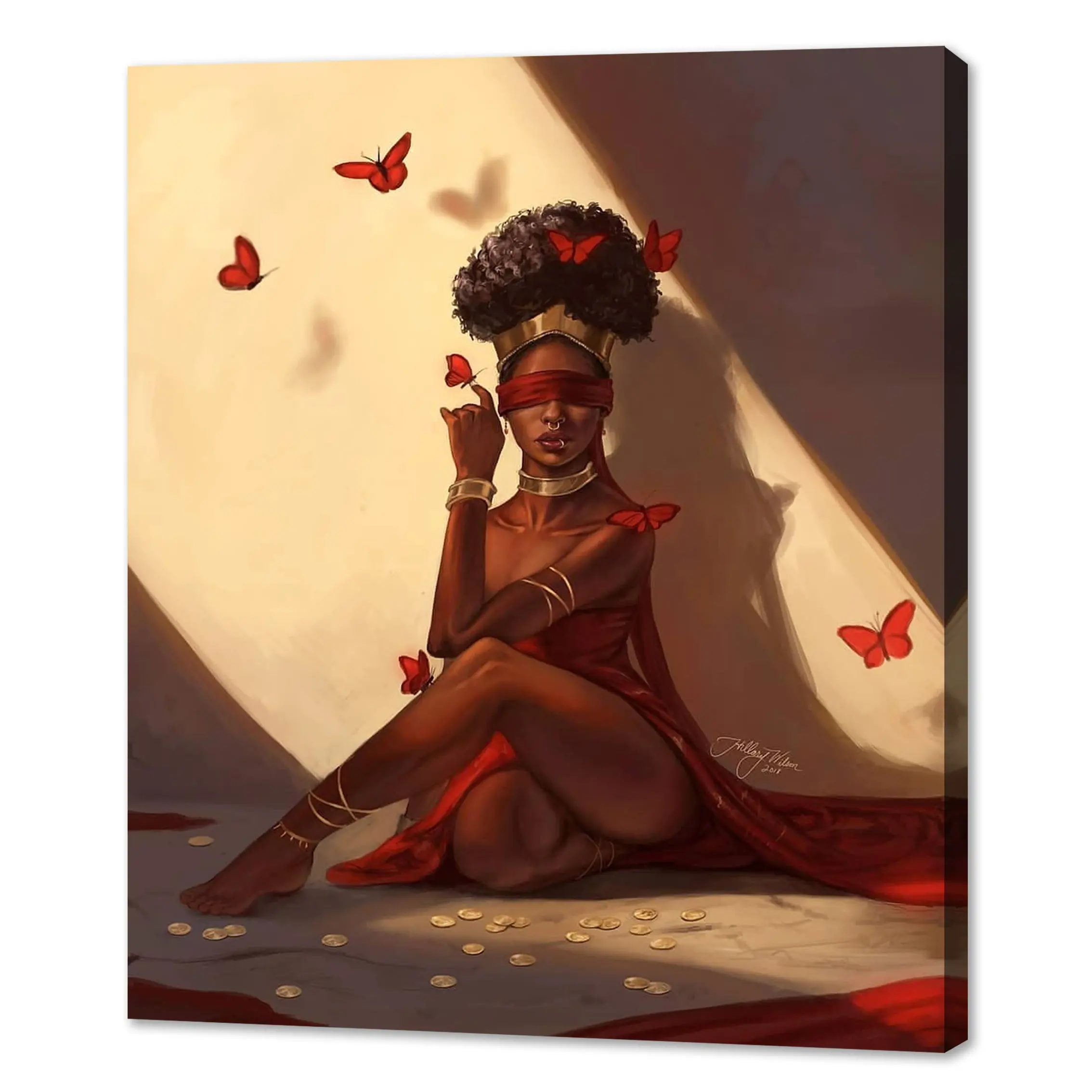 Donna africana Pittura Africana Arte della Tela di Canapa Della Parete Della Casa Della Decorazione Della Pittura Africana