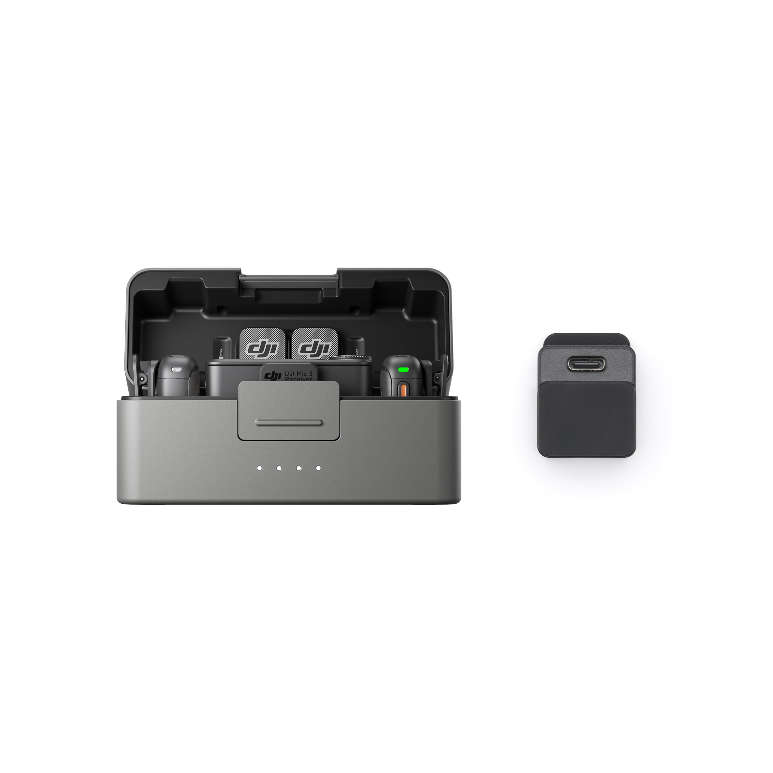 DJI Mic 3 (2 TX+1 RX+Charging Case) +Camera Adapter Black