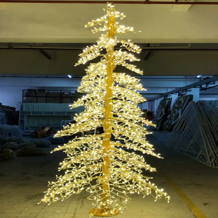Adorno navideño impermeable para exteriores, árbol pequeño