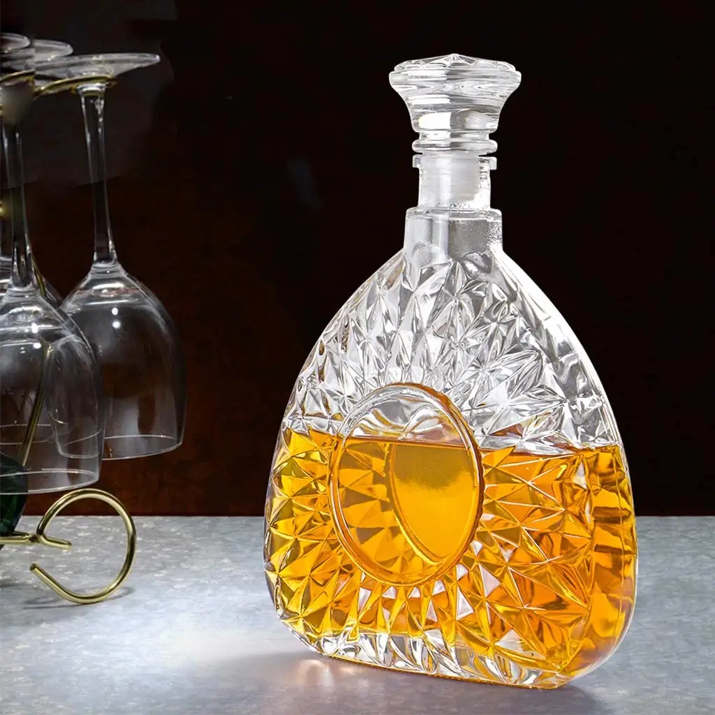 Garrafa de uísque para decoração de bebidas, garrafa de uísque personalizada, 750ml