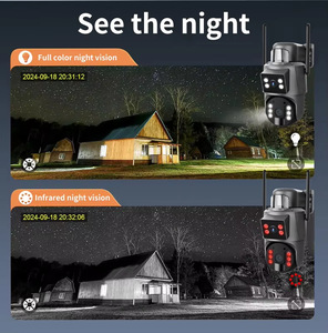 Regis Ubox 6MP 4G Solar Security System Ptz Outdoor 3K Dual Lens WiFi PIR Auto Tracking CCTV <strong>Cameras</strong> <strong>With</strong> Light Alarm - Product Image 4