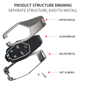 Upgraded Car <strong>Key</strong> Case Cover Remote Control Zinc Alloy Car <strong>Key</strong> Shell Bag Covers Suitable for <strong>MG</strong> - Product Image 5