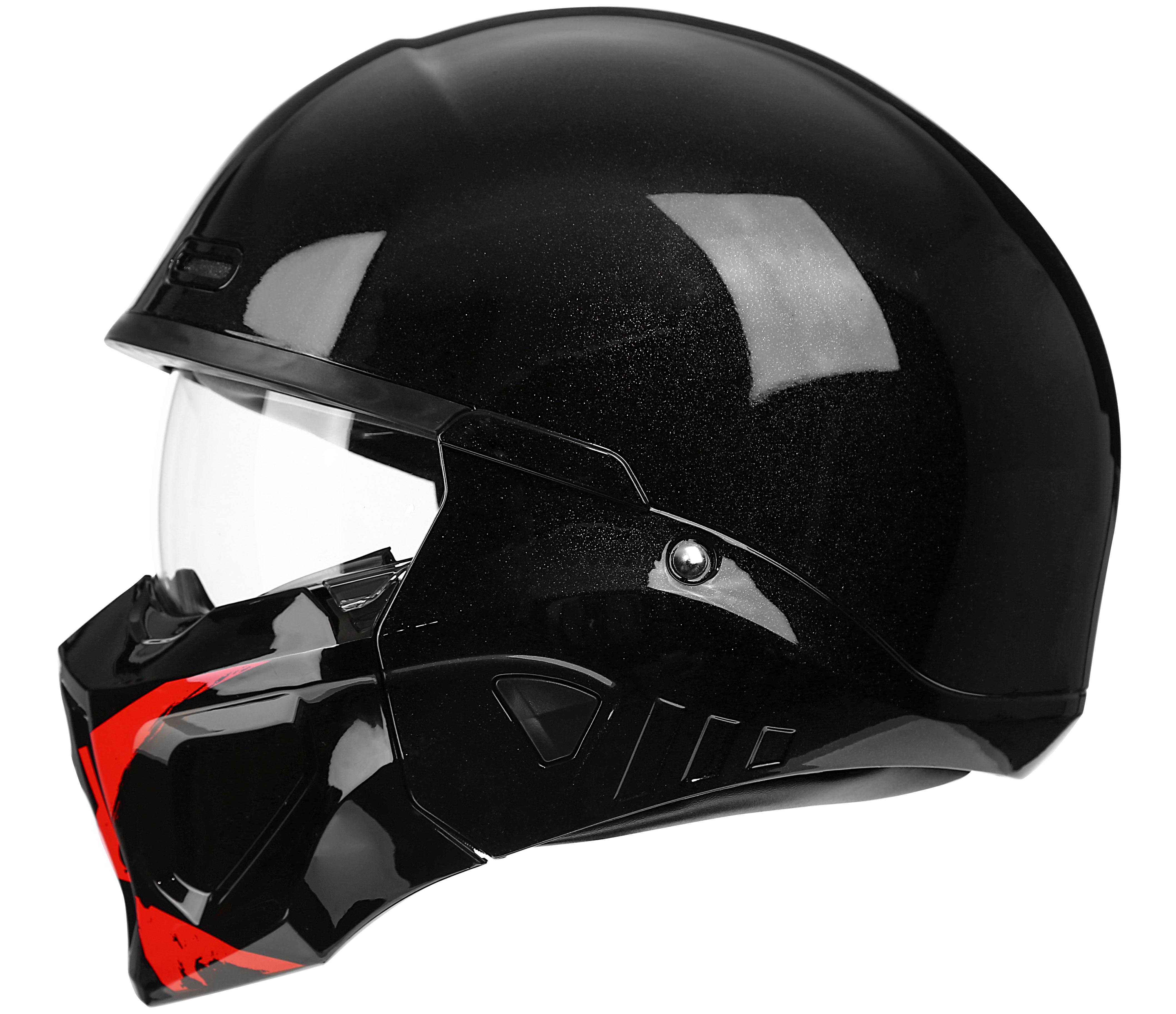 Gloss Black & Red Stripe