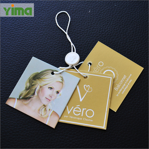Etiquetas colgantes de papel baratas de diseño personalizado con cuerda para ropa, zapatos, bolsos, nombre, Impresión de logotipo