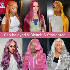 Ingwer Farbe 30 32 Echthaar Perücke mit Bang Vietnamese Raw Echthaar Fransen Perücken 13x6 13x4 Dichte Body Wave Human Perücken - Product Image 5