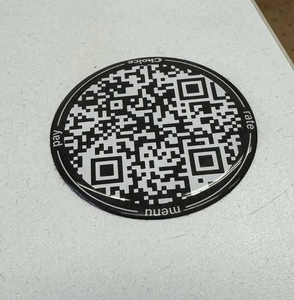 RFID Coin NFC Tag Plexiglas und weiches Epoxid material Ntg213 mit QR-Code NFC Round Adhesive Sticker Acryl karte für Restaurant - Product Image 1