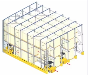 Vendita diretta della fabbrica ad alta densità 5-Layer metallo Drive-In sistema di <span class=keywords><strong>Racking</strong></span> per lo stoccaggio del magazzino capacità di carico 2000kg