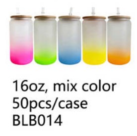 BLB014 16oz verre peut, mix couleur