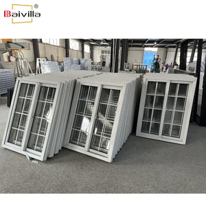 Nuevo diseño impermeable UPVC ventanas puertas PVC doble acristalamiento ventana corredera con interna integral construido en persianas - Product Image 6