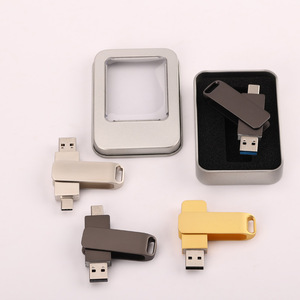 แฟลชไดรฟ์ USB แบบพกพาโลหะคอมพิวเตอร์สองช่อง Type-C พร้อมอินเตอร์เฟซ2.0และ3.0 - Product Image 4