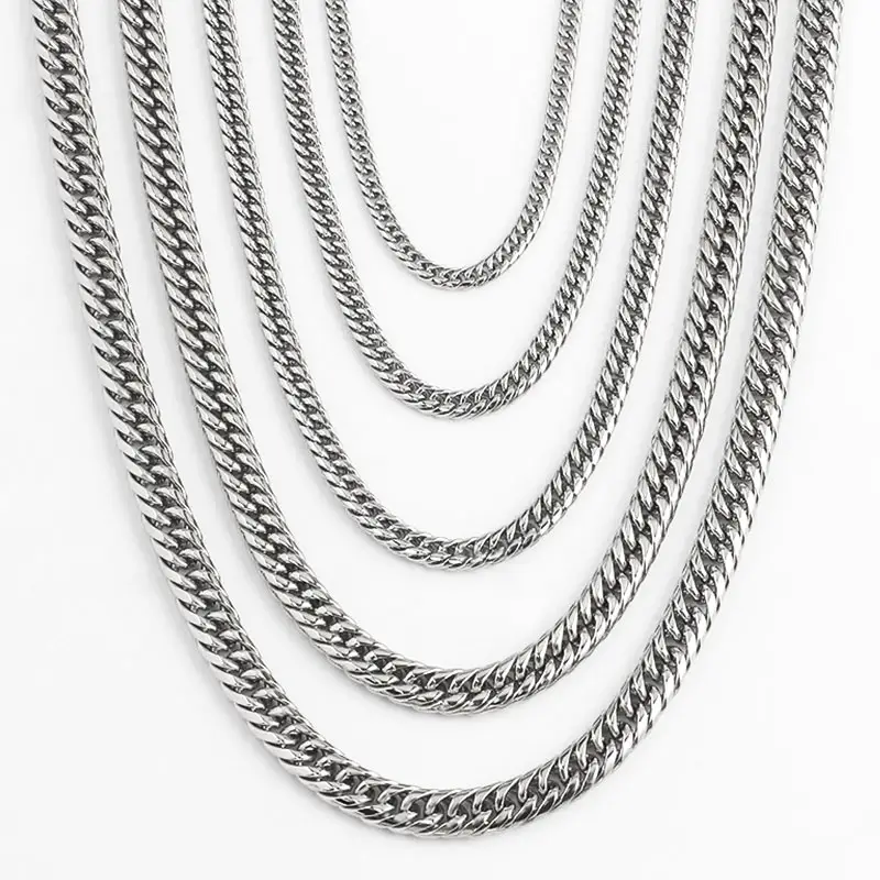 Optioneel Chain Sieraden Custom Ketting Voor Mannen En Vrouwen De Nieuwste Ontwerp Hot Koop 316L / 304 Size Link Chain charm Sieraden Gtc