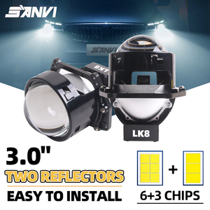 Sanvi oto lambaları LK8 60W 6000K otomatik Bi LED projektör Lens süper parlak 3.0 LED araba LED projektör Lens far Conversioin kiti - Product Image 2