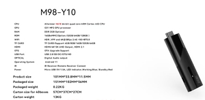 מחיר המפעל האמיתי M98-Y10 allwinner h618 se t העליון 2GB 16GB 2.4g/<span class=keywords><strong>5</strong></span> גרם bt4.1 wifi חכם נגן מדיה חכם - Product Image 3