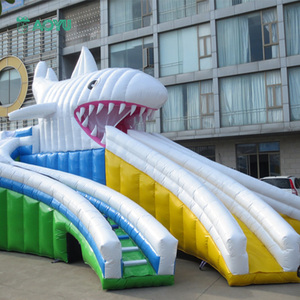 Toboganes de agua populares comerciales, tobogán de agua inflable, Parque Acuático con piscina, deslizamiento en un tobogán de agua - Product Image 3