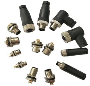 防水m12 连接器ip68 y分路器电缆m12 12 针m12 代码连接器