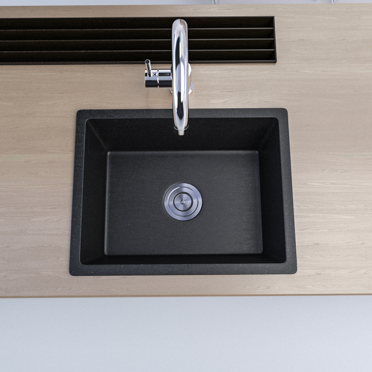 Black (Sink+ drainer)
