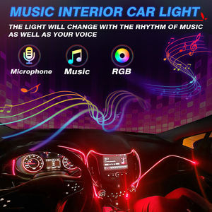 Wholesale Price Universal 10M RGB 8 <strong>LED</strong> Car Interior Ambient Guide Light Strip Decor Atmosphere Door Light <strong>RC</strong> Remote APP Control - Product Image 4