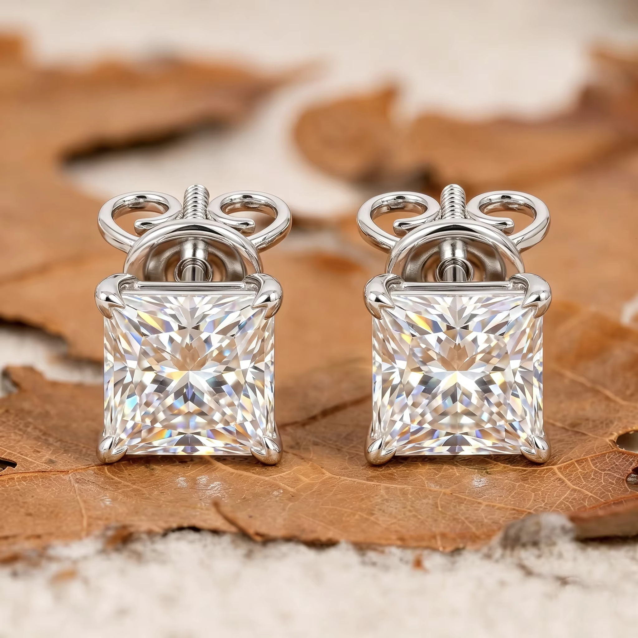 Estilo de pendientes de princesa