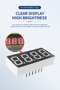 Hochwertige 0,8-Zoll-7-Segment-LED-Uhr-Anzeigesteuerung 7-Segment-Digitaluhr-Anzeige 4-stelliges LED-Display Super Bright Red