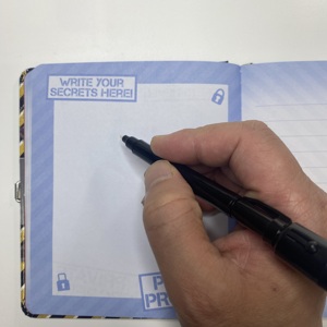 Wholesale Custom Paper Hardcover <strong>Lock</strong> <strong>Notebook</strong> <strong>with</strong> Invisible Ink Pen Skull - Product Image 5