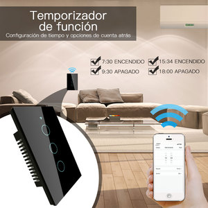 Interruttore inteligente de pared activado por wifi con controllo RF433, non solo hilo conduttore sin cavi neutros,1 2 o 3 botones - Product Image 3