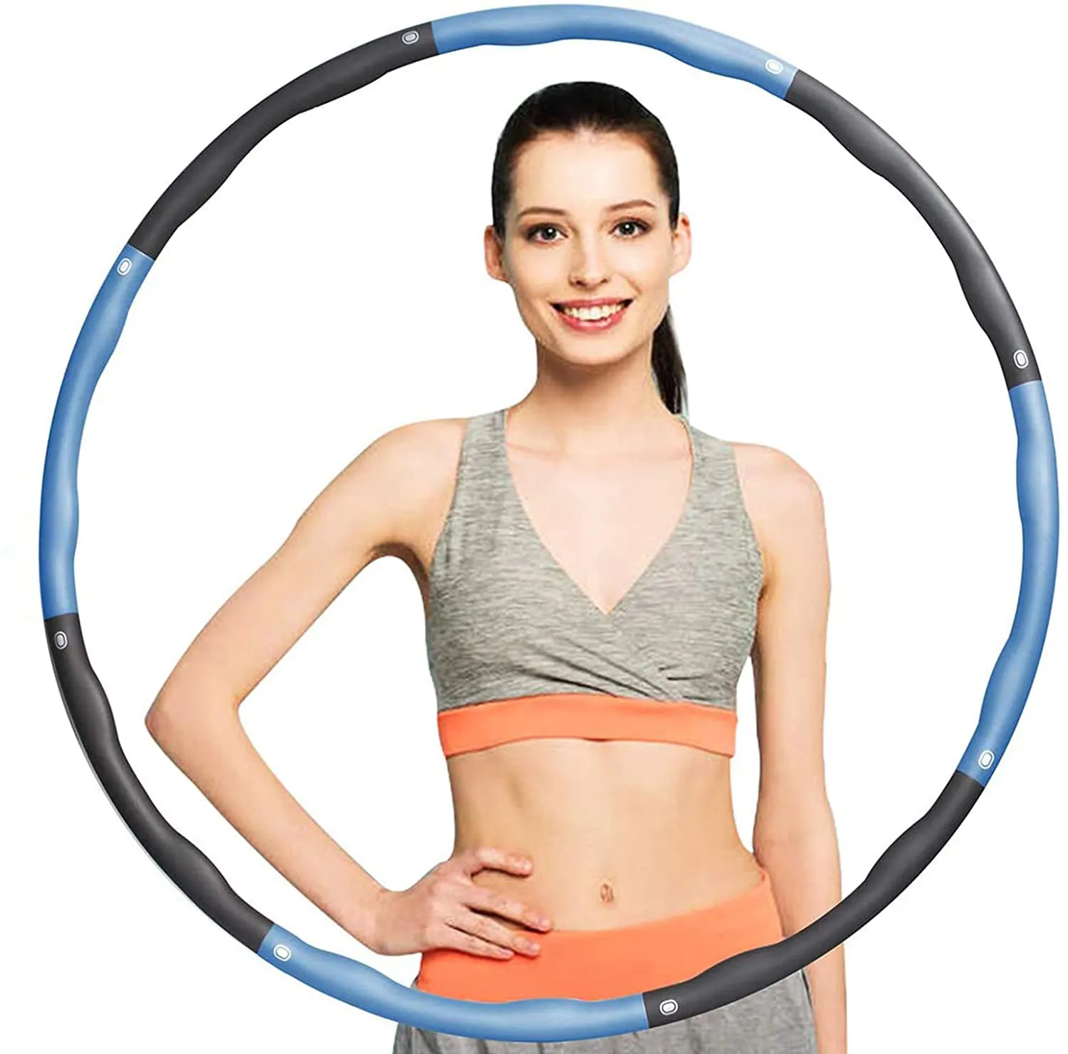 HOOP su misura all'ingrosso fitness hoop, sport fitness wave HOOP hoop hula per l'allenamento della forza e la perdita di peso della palestra anelli