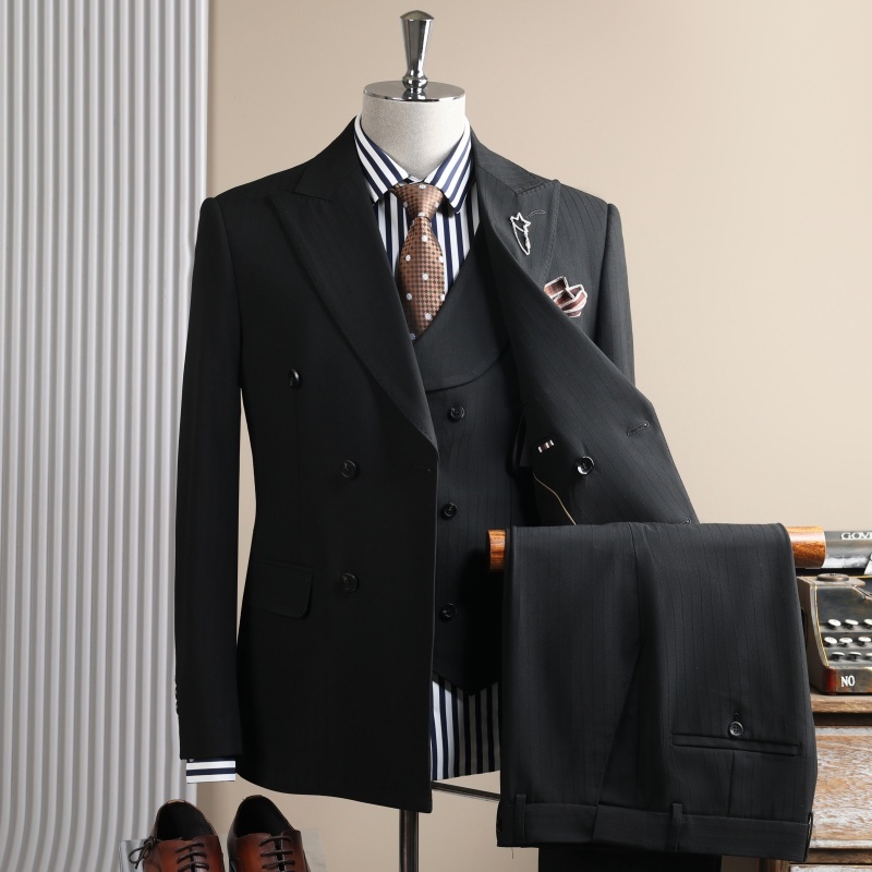 8063 Black (suit + vest + pants)