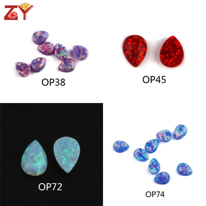 Synthetic Red <strong>Pear</strong> Gems Loose Opal Cabochon Stone Customize Sizes Bulk Price Lab Created Red Jewelry Synthetic Opal - Product Image 5