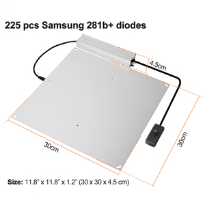 Fabrika doğrudan 100W paneli büyümek ışık LM310B LM301H ışık kurulu büyümeye yol açtı 5000K 6500K 730NM microgreen için - Product Image 4