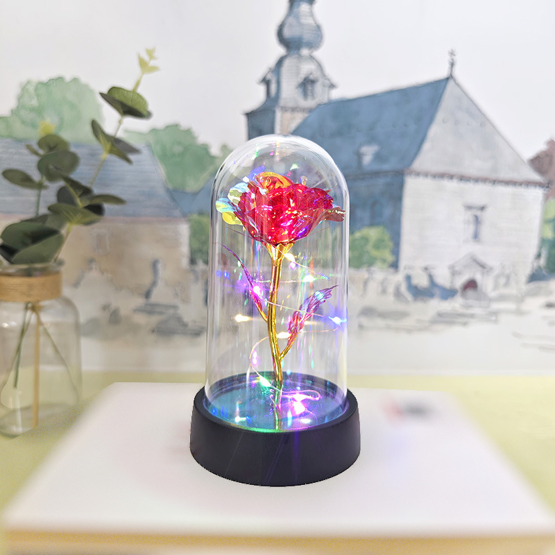 Red flower + RGB light