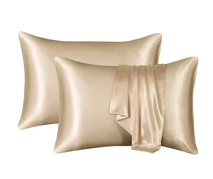 DOCSUN vendita calda personalizzata di alta qualità camera da letto ricami in morbido raso personalizzato federa di seta satinato federa federa