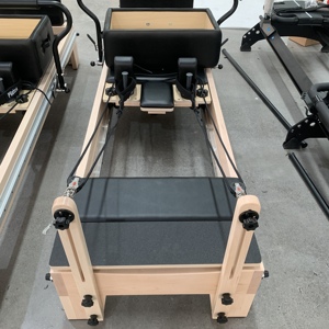 Cama de madera para reformador de Pilates para flexibilidad de estabilidad central y entrenamiento de fuerza en programas de rehabilitación y acondicionamiento físico - Product Image 5