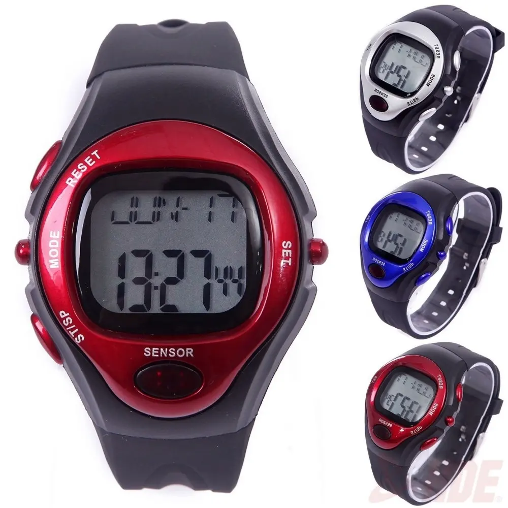 Sports Exercise Watch Digital Heart Rate Monitor Pulse Calories Meter Alarm