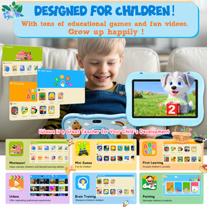 Commercio all'ingrosso intelligente educativo Android Tablette Pour Enfants ad alte prestazioni Quad Core MTK 3000mAh capacità di memoria rinfuse - Product Image 4