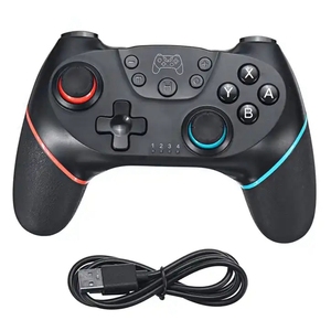 PS4 PC Nintendo Switch iOSビデオゲーム対応ワイヤレスBTゲームUSBジョイスティックコントローラー - Product Image 3