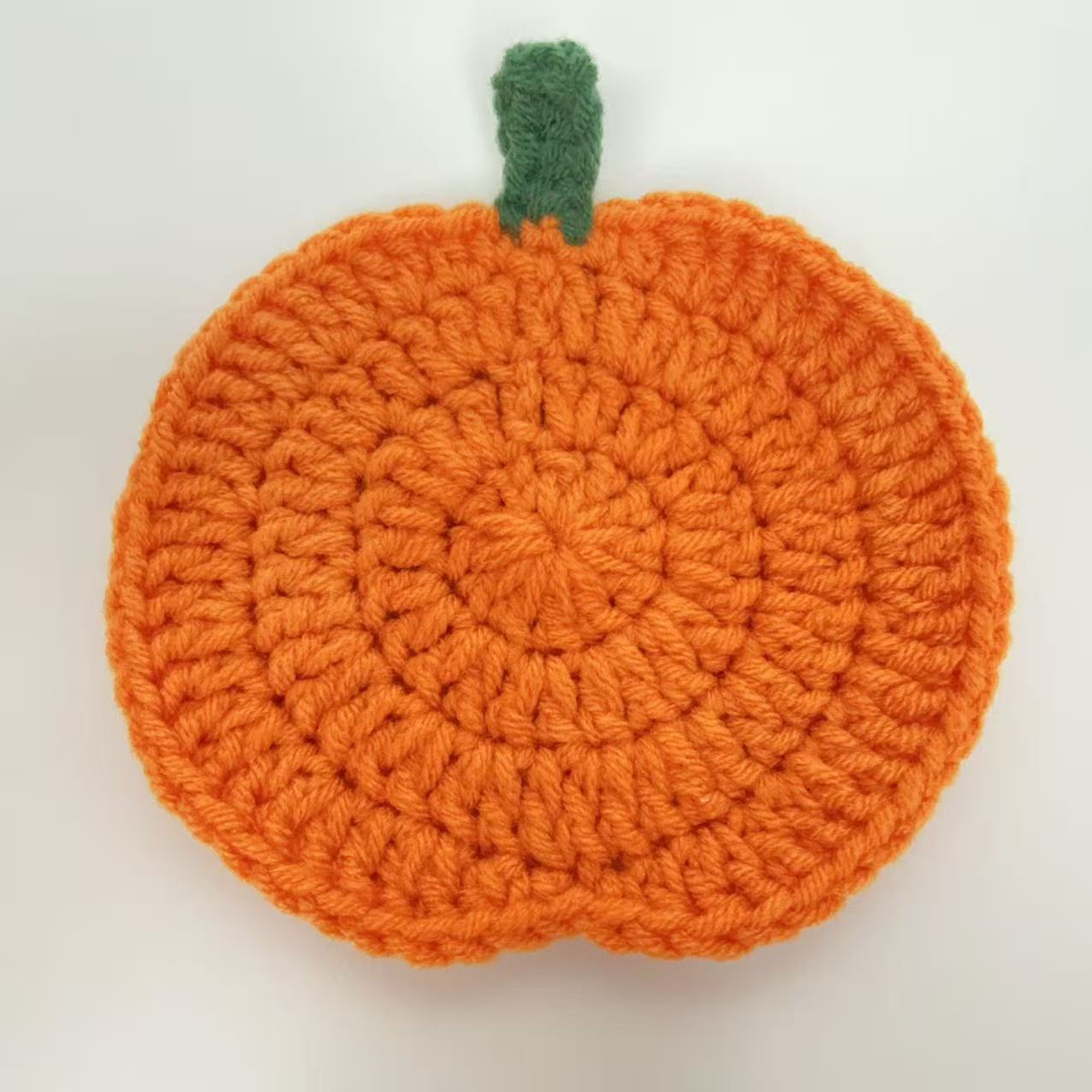 Green stem orange pumpkin coaster