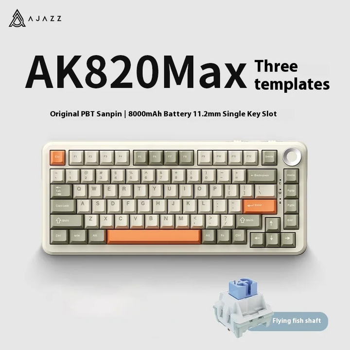 AK820 MAX Plus - Couleur rétro - Interrupteur Flying Fish - 8000 mAh
