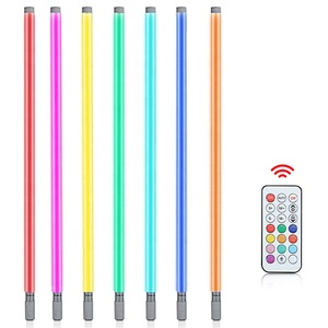 ขายส่งไฟ LED ถ่ายภาพ T8 18w ไร้สาย RGB ไฟเวทีรีโมทคอนโทรลสีเต็มรูปแบบพร้อมฐานกลมปรับได้ - Product Image 3