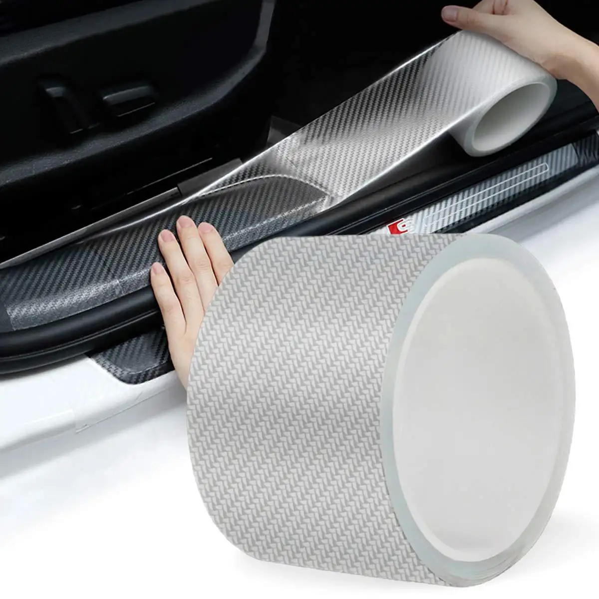 Pellicola protettiva per accessori per auto ausxin K3D pellicola protettiva per auto in vinile in fibra di carbonio impermeabile trasparente Nano 3m per esterni