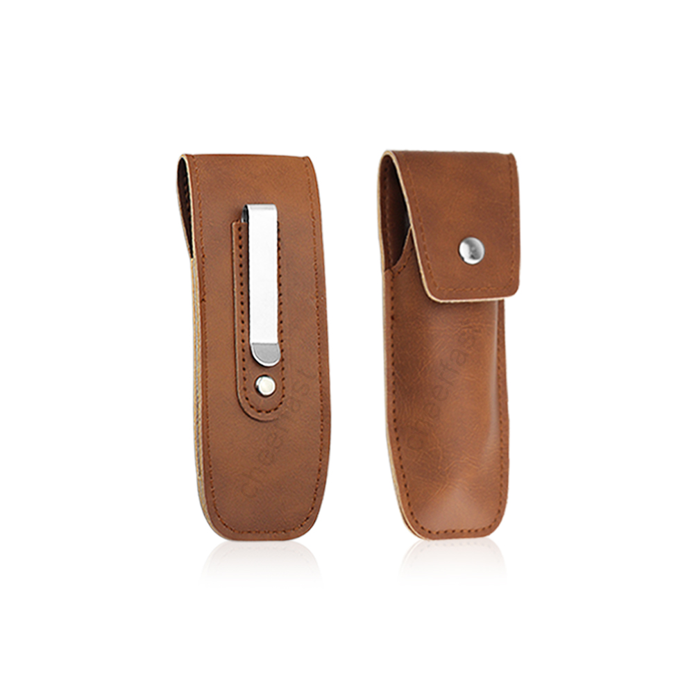Black PU Leather Pouch With Clip